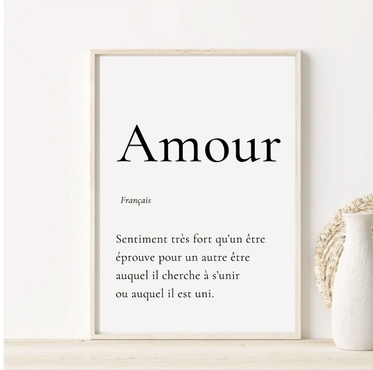 Affiche Amour - 30x40 cm