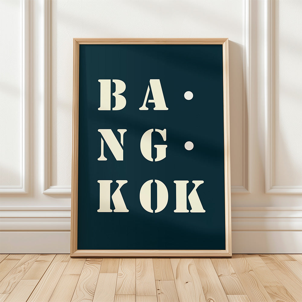 Midnight blue "Bangkok" poster