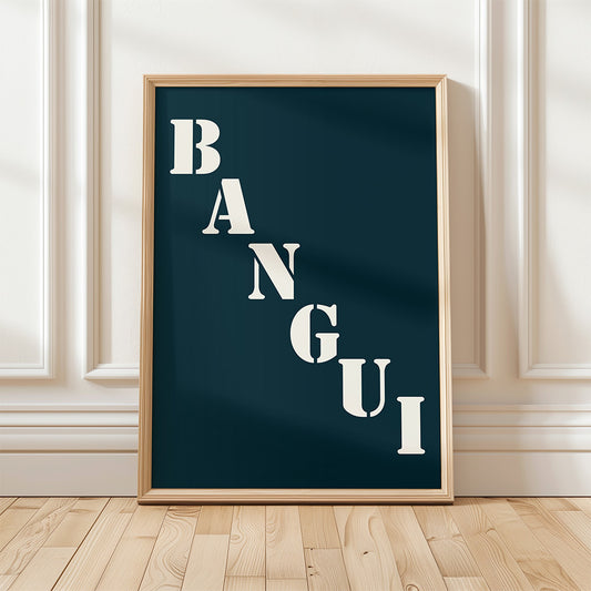 Affiche Poster Bangui bleu nuit | 30x40 cm