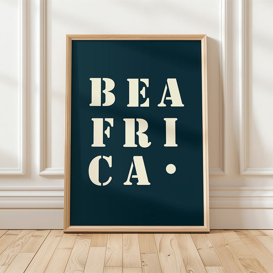 Affiche Poster Beafrica bleu nuit | Affiche Poster Centrafrique | 30x40 cm