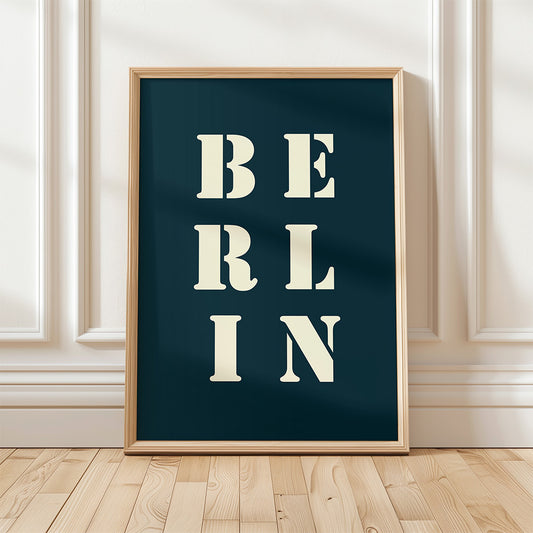 Midnight blue "Berlin" poster