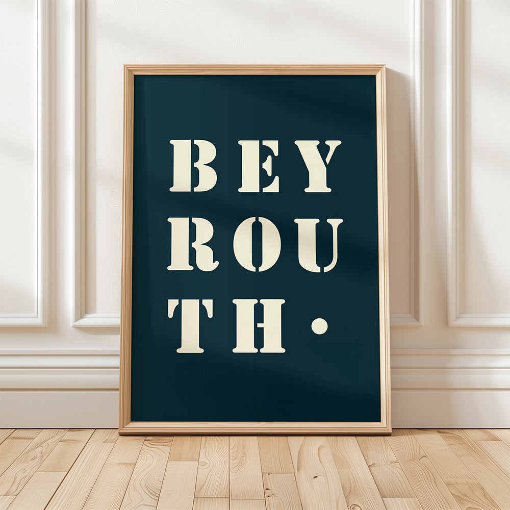 Affiche Poster Beyrouth bleu nuit | 30x40 cm