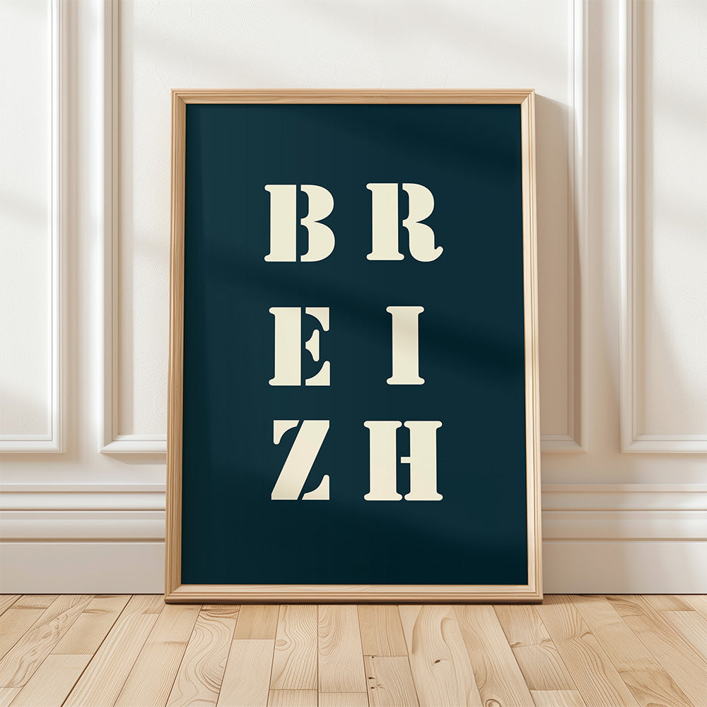 Midnight blue "Breizh" poster