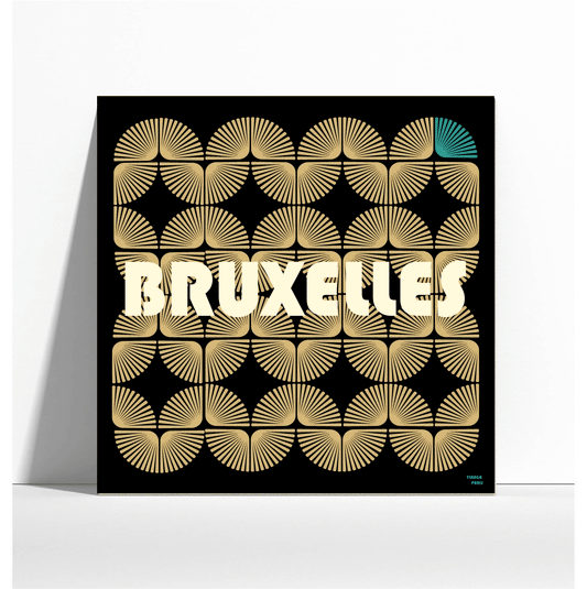 Affiche Bruxelles style rétro