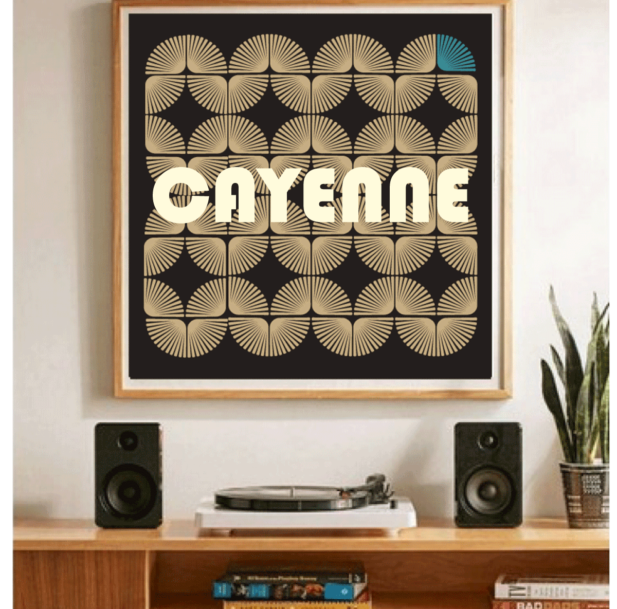 Affiche Cayenne style rétro