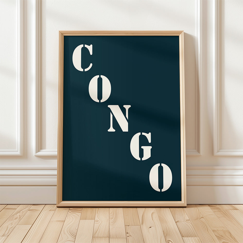 Affiche Poster Congo bleu nuit | 30x40 cm