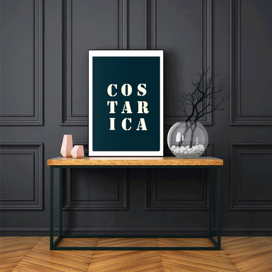 Affiche Poster Costa Rica bleu nuit | 30x40 cm