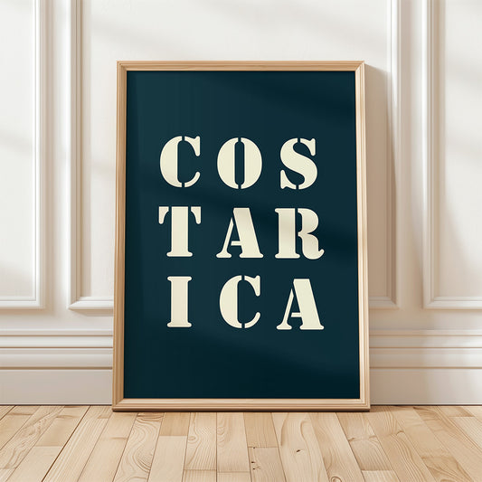 Affiche Poster Costa Rica bleu nuit | 30x40 cm