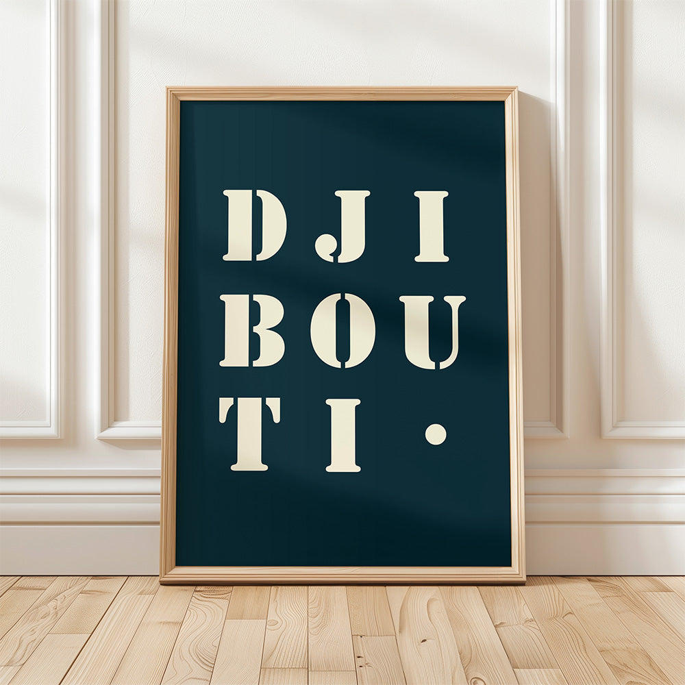 Affiche Poster Djibouti bleu nuit | 30x40 cm