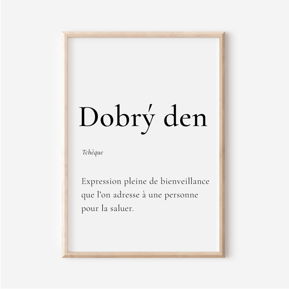 Affiche Dobrý den | Bonjour en Tchèque