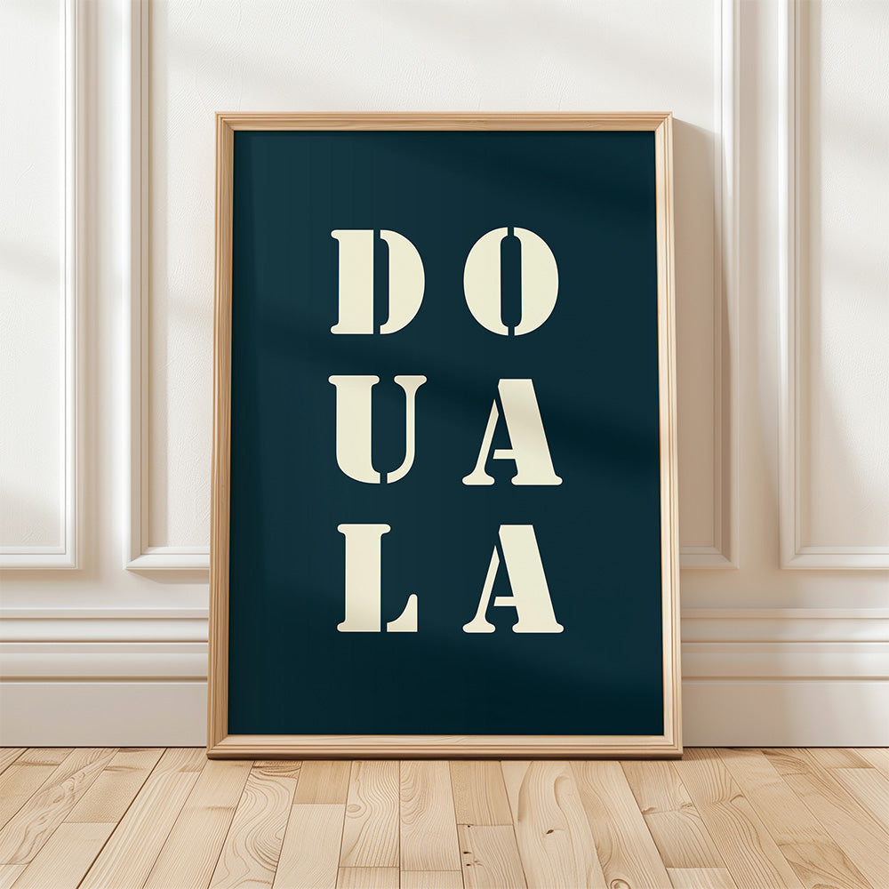 Affiche Poster Douala bleu nuit | 30x40 cm