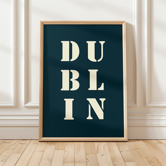 Affiche Poster Dublin bleu nuit | 30x40 cm