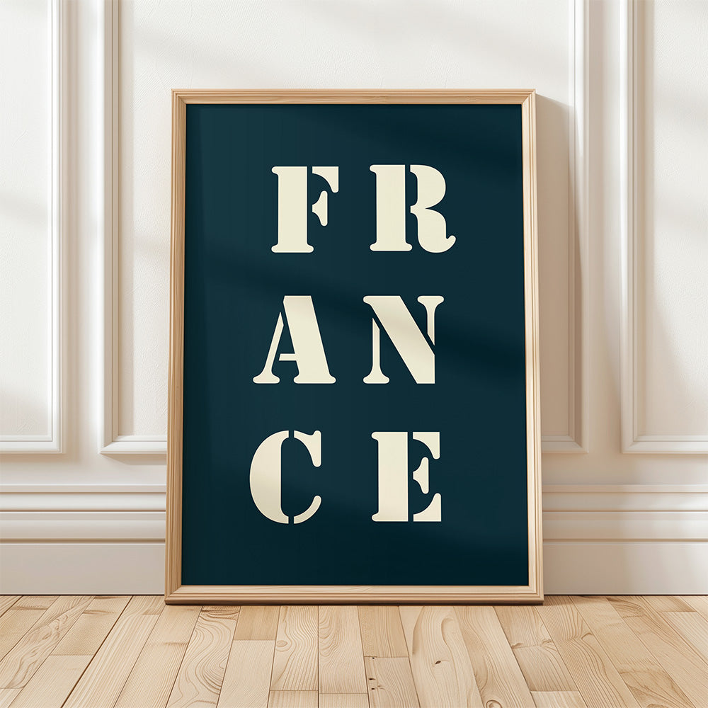 Affiche Poster France bleu nuit | 30x40 cm