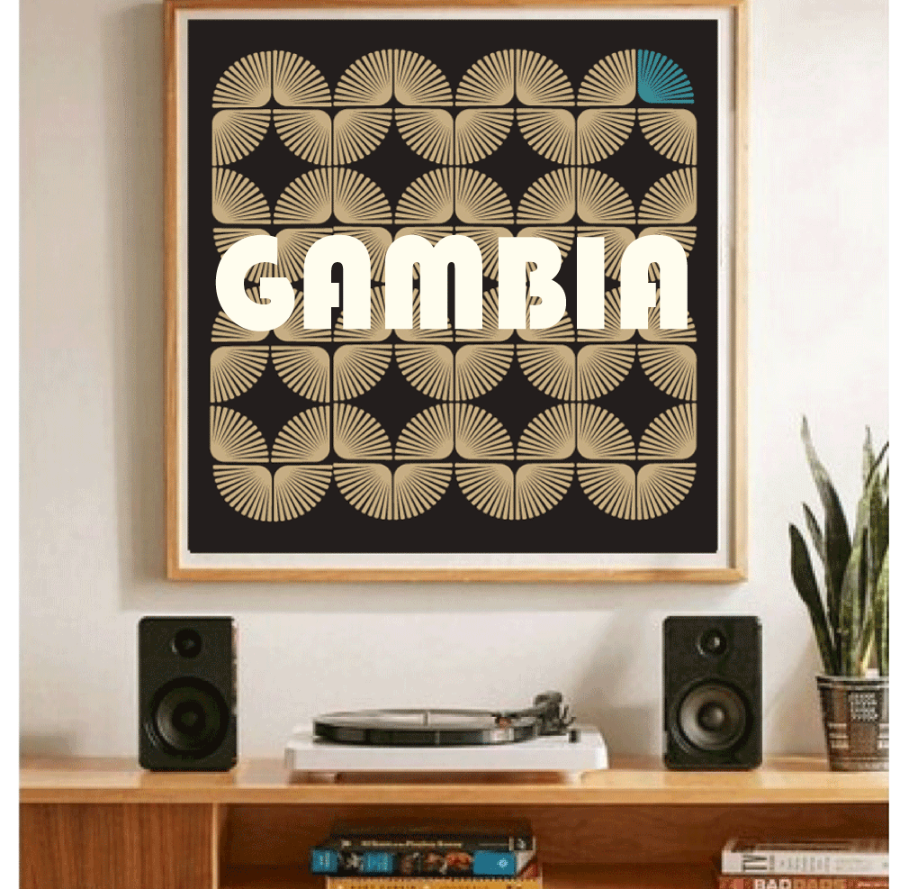 Affiche Gambie style rétro