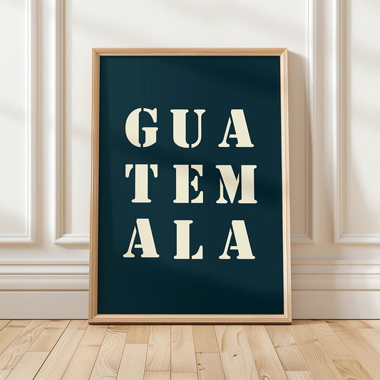 Affiche Poster Guatemala bleu nuit | 30x40 cm