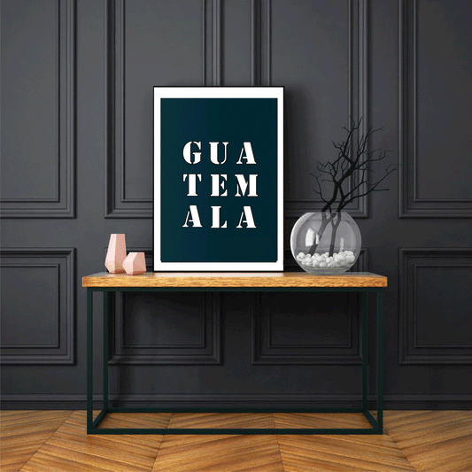 Affiche Poster Guatemala bleu nuit | 30x40 cm