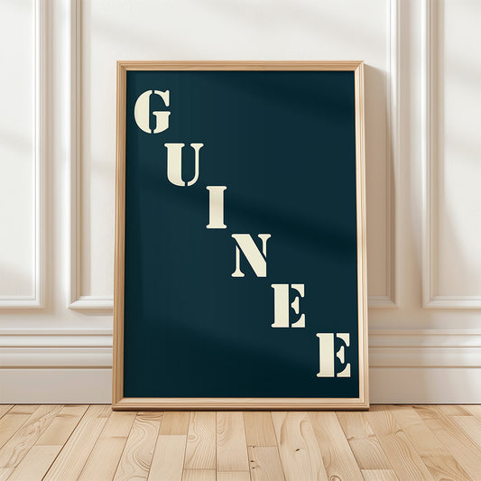 Affiche Poster Guinée bleu nuit | 30x40 cm