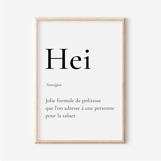 Hello in Swedish - "Hej"