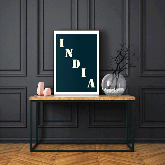 Affiche Poster Inde bleu nuit | 30x40 cm