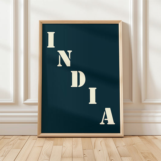 Affiche Poster Inde bleu nuit | 30x40 cm