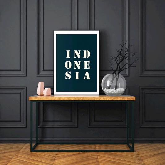 Affiche Poster Indonésie bleu nuit | 30x40 cm