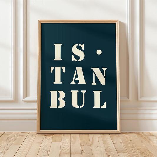 Affiche Poster Istanbul bleu nuit | 30x40 cm