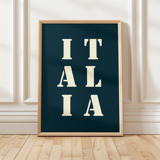 Affiche Poster Italie bleu nuit | 30x40 cm