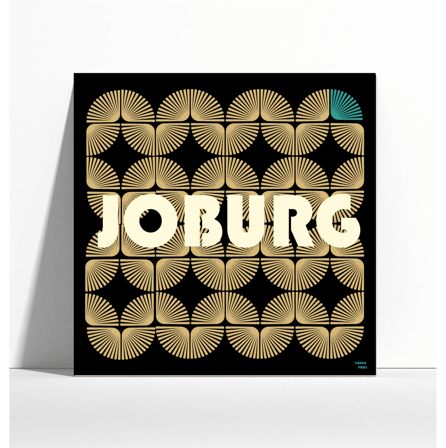 Affiche Johannesburg style rétro