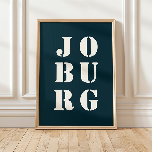 Affiche Poster Johannesburg bleu nuit | 30x40 cm