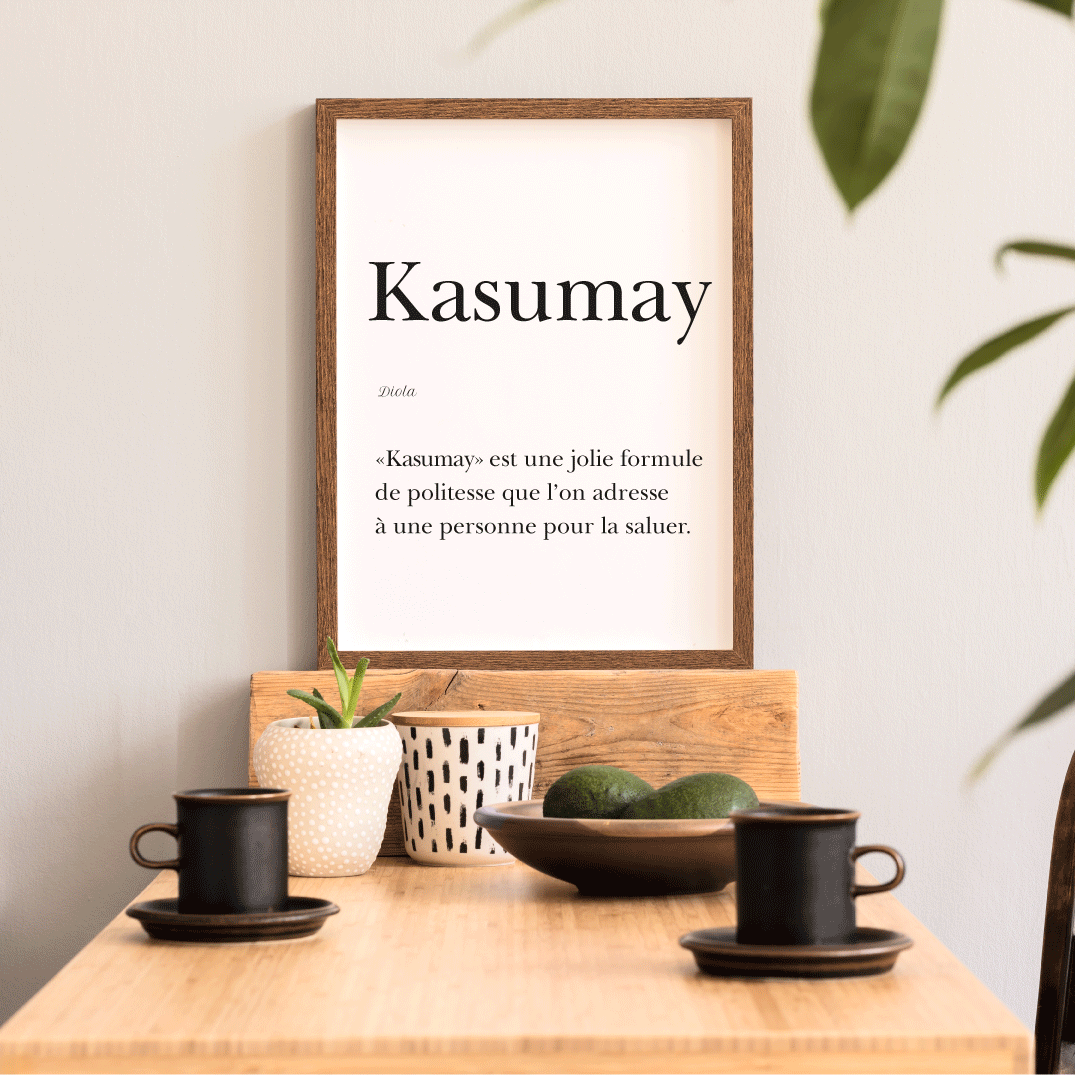 Poster "Kasumay" - Greeting in Joola