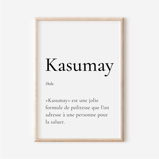 Poster "Kasumay" - Greeting in Joola