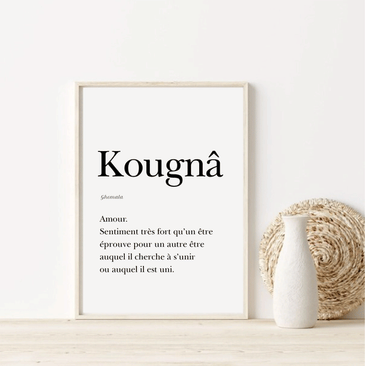 Love in Ghomala, "Kougnâ" poster - 30x40 cm