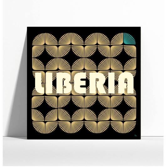 Affiche Liberia style rétro