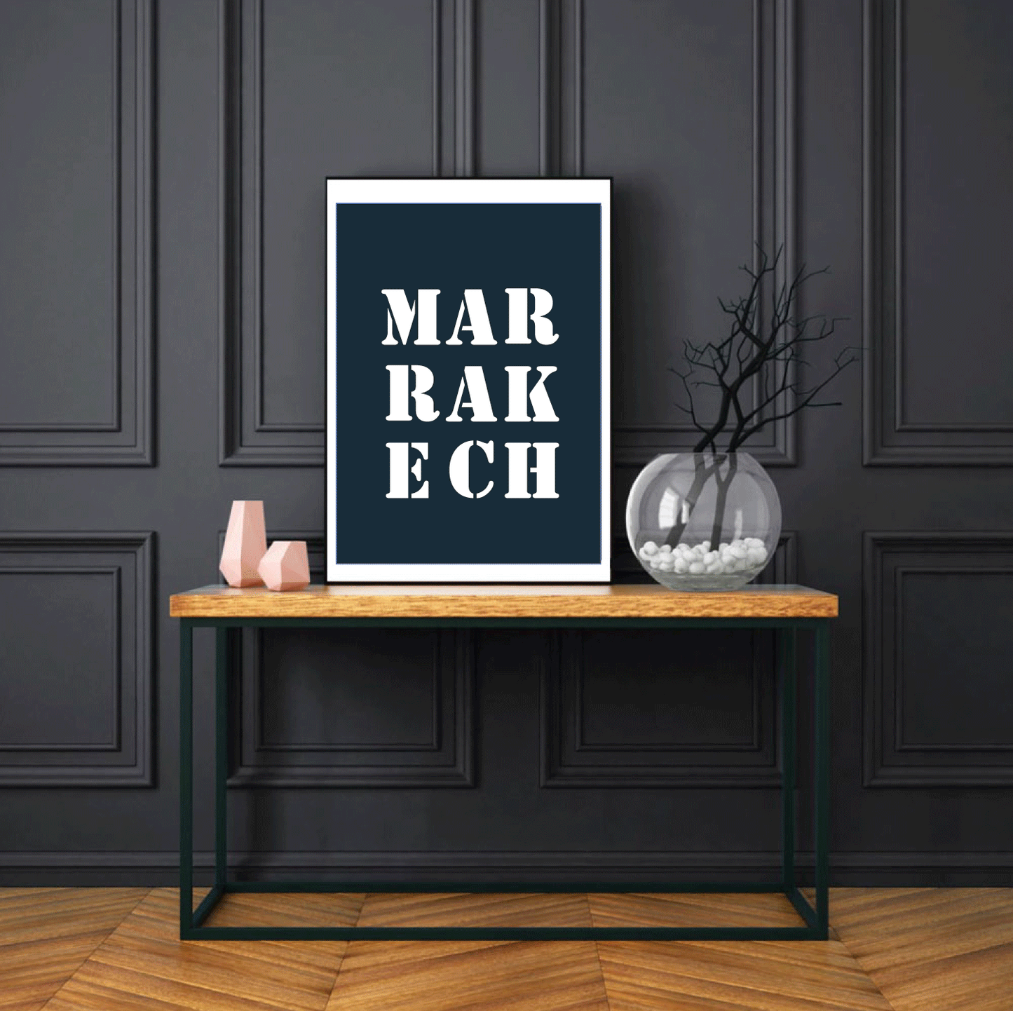 Affiche Poster Marrakech bleu nuit | 30x40 cm