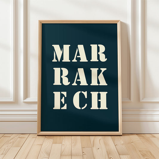 Affiche Poster Marrakech bleu nuit | 30x40 cm