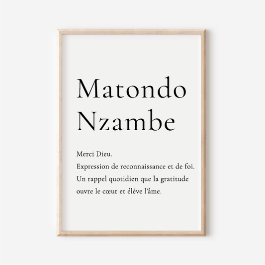 Affiche Matondo Nzambe