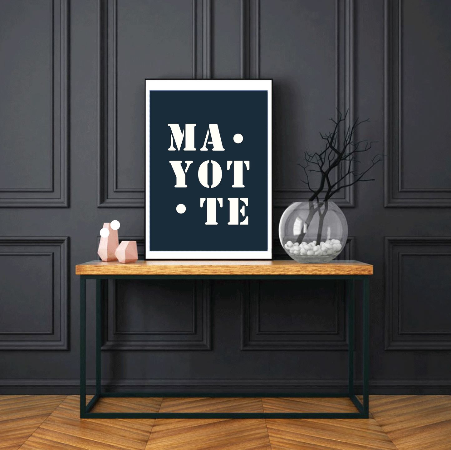 Affiche Poster Mayotte bleu nuit | 30x40 cm