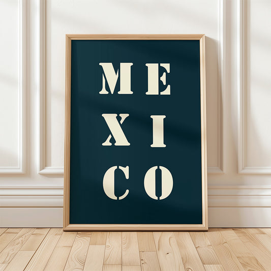 Affiche Poster Mexico bleu nuit | 30x40 cm