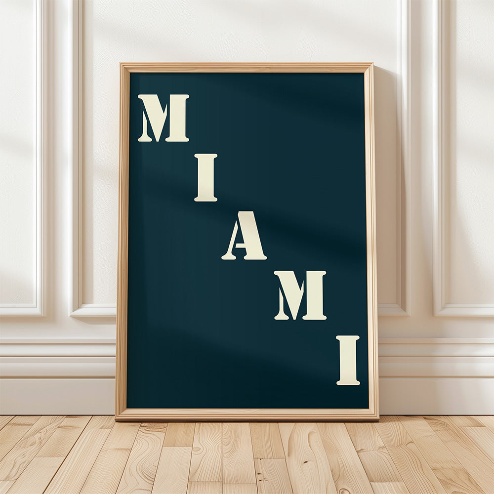 Affiche Poster Miami bleu nuit | 30x40 cm