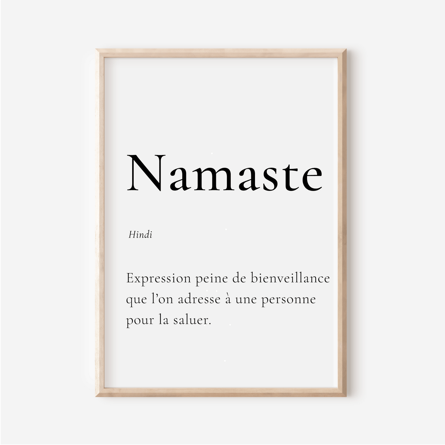 Affiche Namaste | Affiche Poster Inde | 30x40 cm