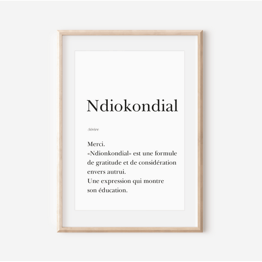 Thank you in Serere - “Ndiokondial” poster