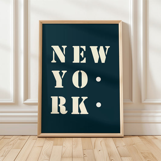 Affiche Poster New York bleu nuit | 30x40 cm