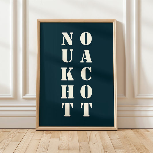 Affiche Poster Nouakchott bleu nuit | 30x40 cm