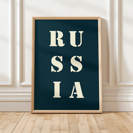 Affiche Poster Russie bleu nuit | 30x40 cm