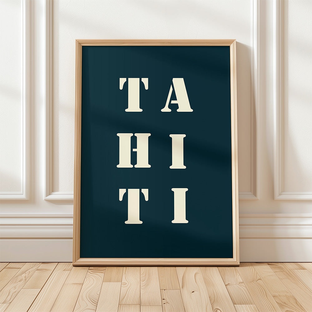 Affiche Poster Tahiti bleu nuit | 30x40 cm