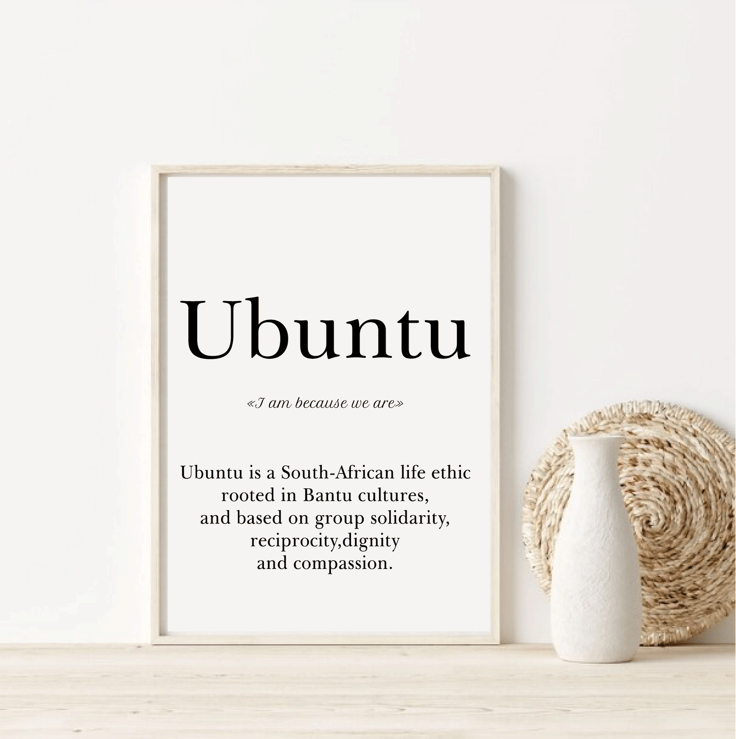 Ubuntu Definition Print | 30x40 cm