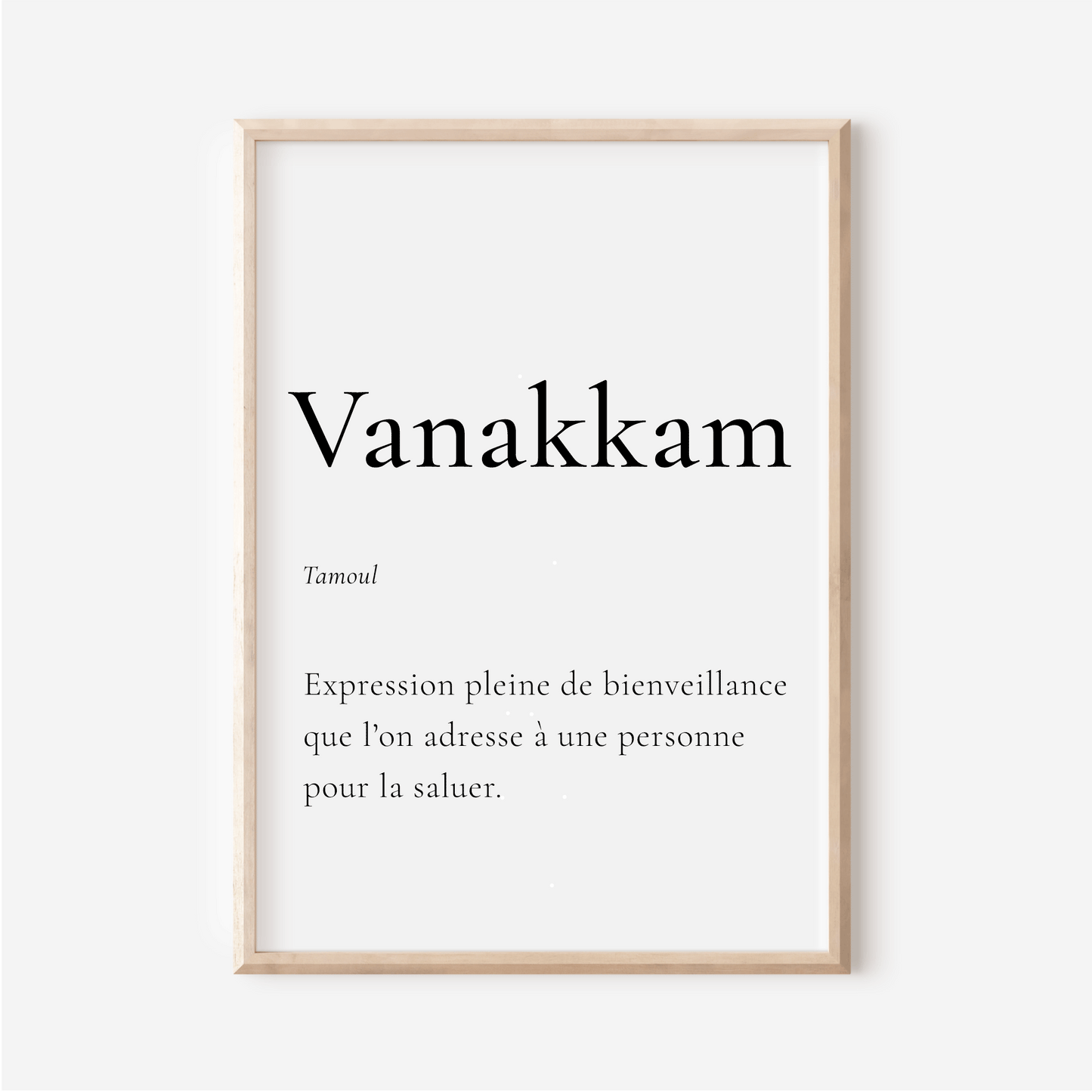 Greetings in Tamil - "Vanakkam" 