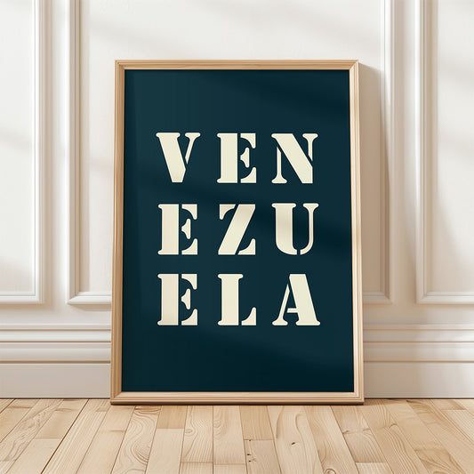 Affiche Poster Vénézuela bleu nuit | 30x40 cm