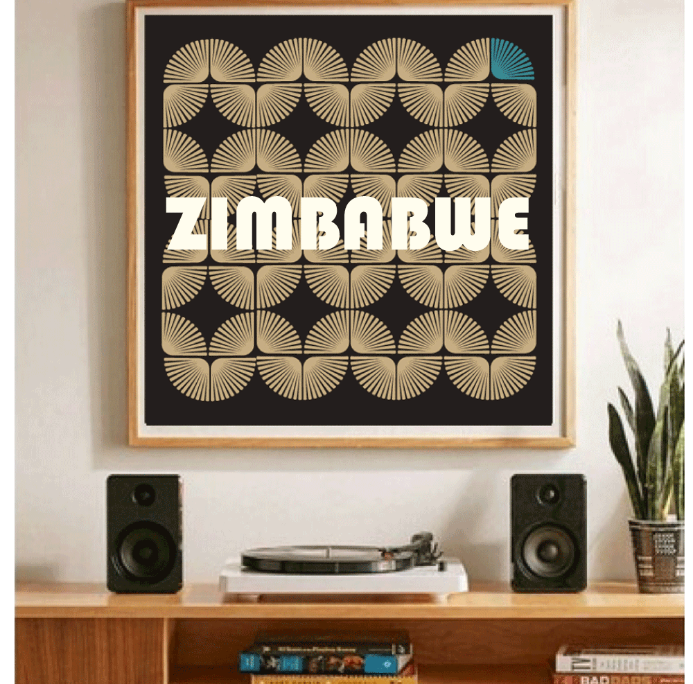 Affiche Zimbabwe style rétro