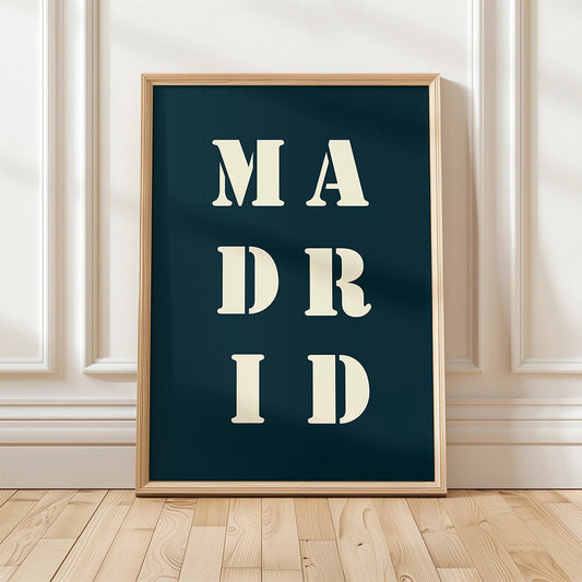 Affiche Poster Madrid bleu nuit | 30x40 cm